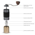 HEIHOX Adjustable Manual Coffee Grinder - 30g Capacity