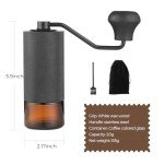 Manual Stainless Steel Coffee Grinder with Adjustable Coarseness