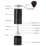 Manual Coffee Grinder with Adjustable Settings, 30g Capacity