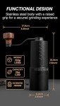 Vevok Chef O20 Hand Coffee Grinder with Travel Case