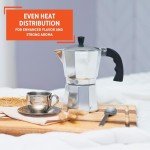 Imusa 6-Cup Stovetop Espresso Maker, Silver