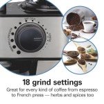 Hamilton Beach Burr Coffee Grinder with 18 Settings