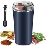 Electric Coffee and Spice Grinder with Brush Spoon