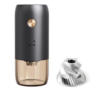 Portable Stainless Steel Coffee Grinder with Adjustable Settings