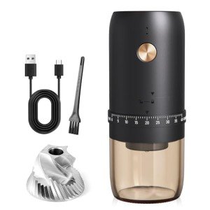 Portable Electric Coffee Grinder with 40 Settings