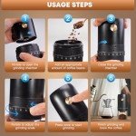 Portable Electric Coffee Grinder with 40 Settings