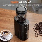 SOWTECH Electric Conical Burr Coffee Grinder - Black