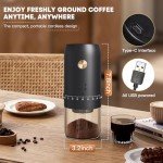 Portable Electric Coffee Grinder with 40 Settings