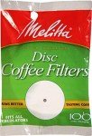 Melitta 3.5" Disc Coffee Filters, 100 Count
