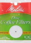 Melitta 3.5" Disc Coffee Filters, 100 Count