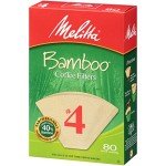 Melitta Bamboo Coffee Filters, 80 Count, Pack of 6