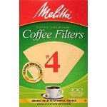 Melitta Unbleached Brown Coffee Filters, 100 Count