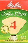 Melitta M4 Brown Cone Coffee Filters - 100 Count