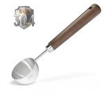 Stainless Steel Coffee Measuring Scoop with Wooden Handle