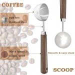 Stainless Steel Coffee Measuring Scoop with Wooden Handle