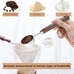 Stainless Steel Coffee Measuring Scoop with Wooden Handle