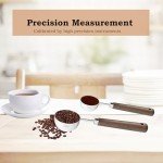 Stainless Steel Coffee Measuring Scoop with Wooden Handle