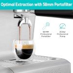 CASABREWS Espresso Machine with Milk Frother & LCD Display