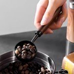 Vintage Stainless Steel Coffee Scoop with Wooden Handle