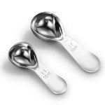 Ergonomic Stainless Steel Coffee Scoop Set (2pcs)