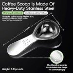 Ergonomic Stainless Steel Coffee Scoop Set (2pcs)