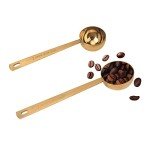 Gold Stainless Steel Coffee Scoop Set - 2 Pack