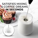 Zulay Kitchen Milk Frother Wand - Black