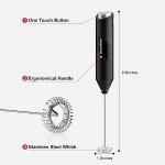 Bonsenkitchen Battery Operated Milk Frother - Black