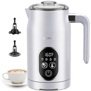 KIDISLE 4-in-1 Electric Milk Frother with Temperature Control