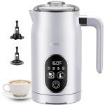 KIDISLE 4-in-1 Electric Milk Frother with Temperature Control