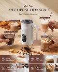 KIDISLE 4-in-1 Electric Milk Frother with Temperature Control