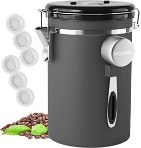 Airtight Coffee Canister with Date Tracker & Scoop