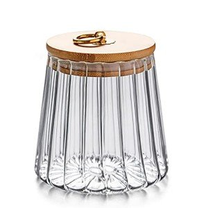Airtight Glass Coffee Canister with Bamboo Lid