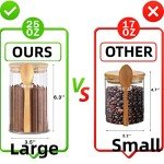 Large Airtight Glass Coffee Storage Jar with Spoon