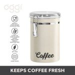 Oggi Stainless Steel Airtight Coffee Canister - 62 oz