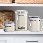 Oggi Stainless Steel Airtight Coffee Canister - 62 oz