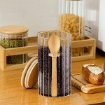 Large Airtight Glass Coffee Storage Jar with Spoon