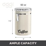Oggi Stainless Steel Airtight Coffee Canister - 62 oz
