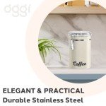 Oggi Stainless Steel Airtight Coffee Canister - 62 oz