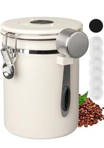 Airtight Coffee Canister with Date Tracker and Scoop