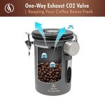 Airtight Coffee Canister with Date Tracker & Scoop