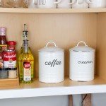 AuldHome Enamel White Coffee Canister for Kitchen