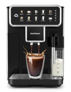 ChefRobot Automatic Espresso Maker with Grinder and Frother