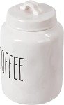 Modern Ceramic Coffee Jar - Creamy White