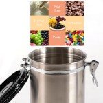 Airtight Stainless Steel Coffee Canister with Scoop
