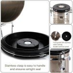 Airtight Stainless Steel Coffee Canister with Scoop