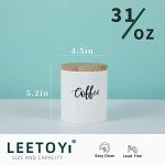 LEETOYI 4.5" White Coffee Storage Container