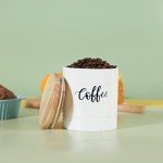 LEETOYI 4.5" White Coffee Storage Container