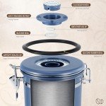 Airtight 22oz Stainless Steel Coffee Canister with Scoop