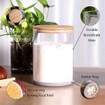 Large Glass Storage Jars with Airtight Bamboo Lids